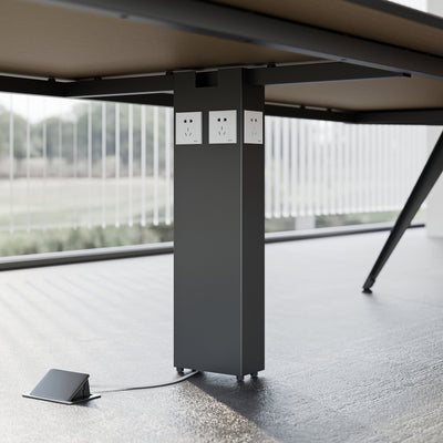 Minimalist Conference Table - Custom Sizable Meeting Desk with Smart Storage