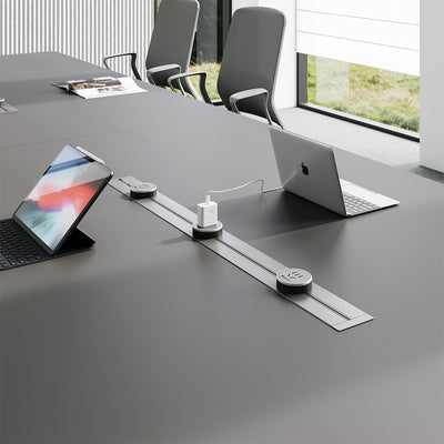 Large Executive Conference Table – Custom Modular Office Desk with Built-in Cable Management