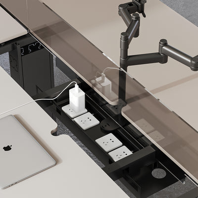 Custom Team Desk - Minimalist Design with Multifunctional Storage Options