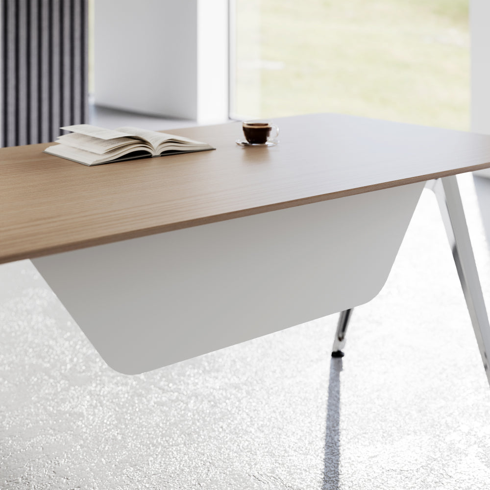 Modular L-Shaped Executive Desk with Smart Storage