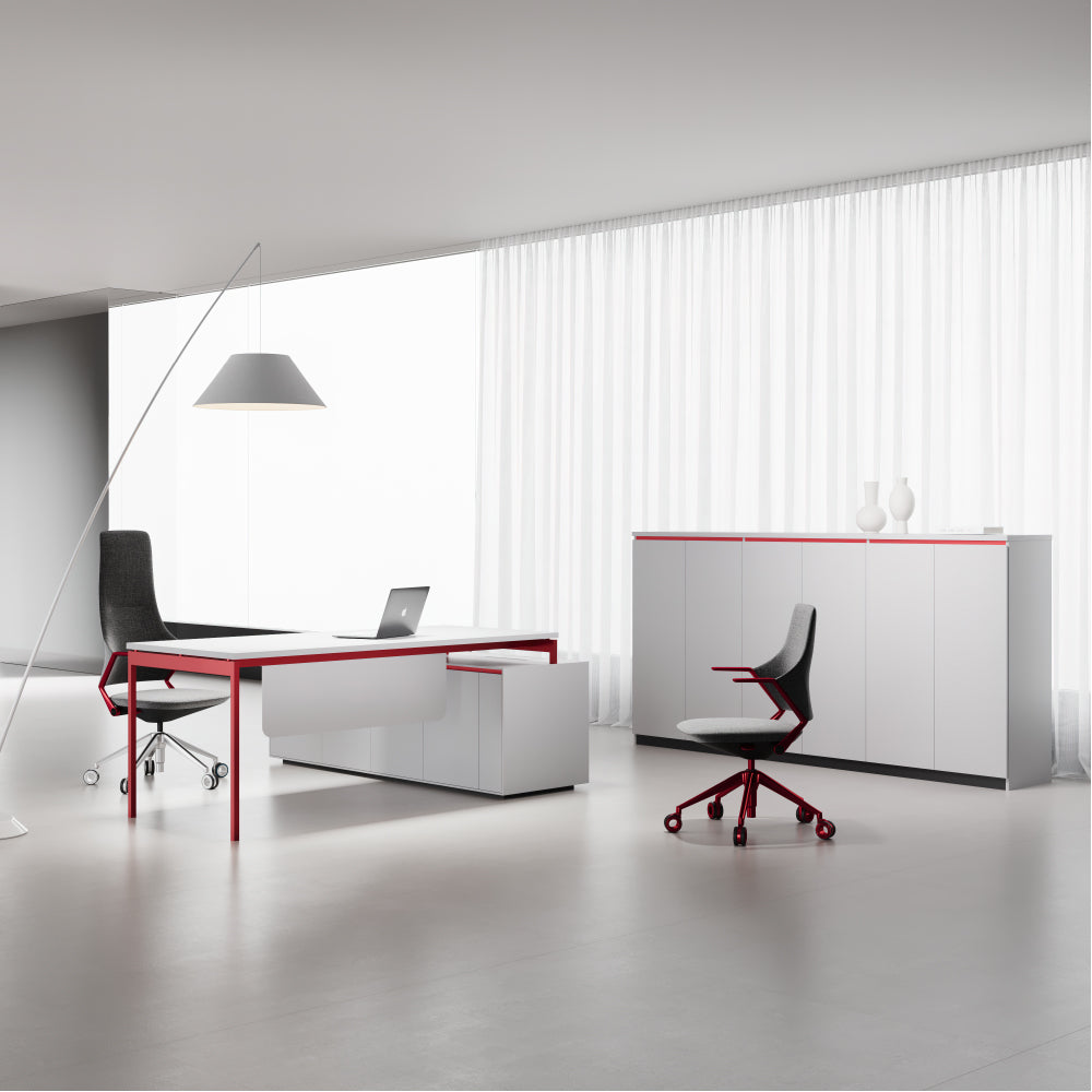 CEO Desk - Geometric Command Workstation for Corporate Spaces