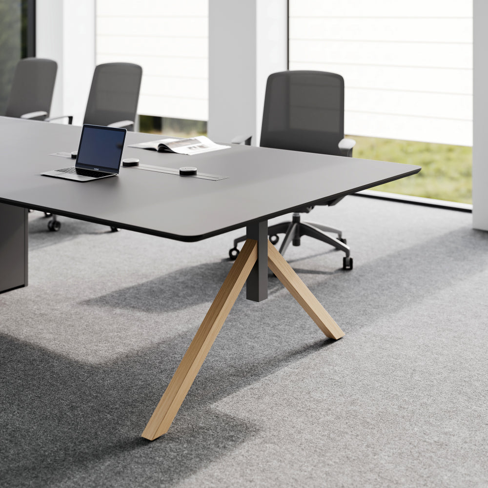 Large Executive Conference Table – Custom Modular Office Desk with Built-in Cable Management
