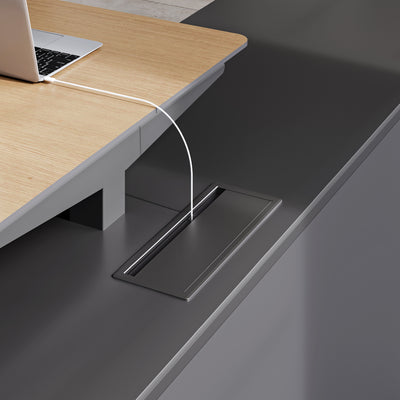 Premium Office Desk with Single Leg & Storage Unit
