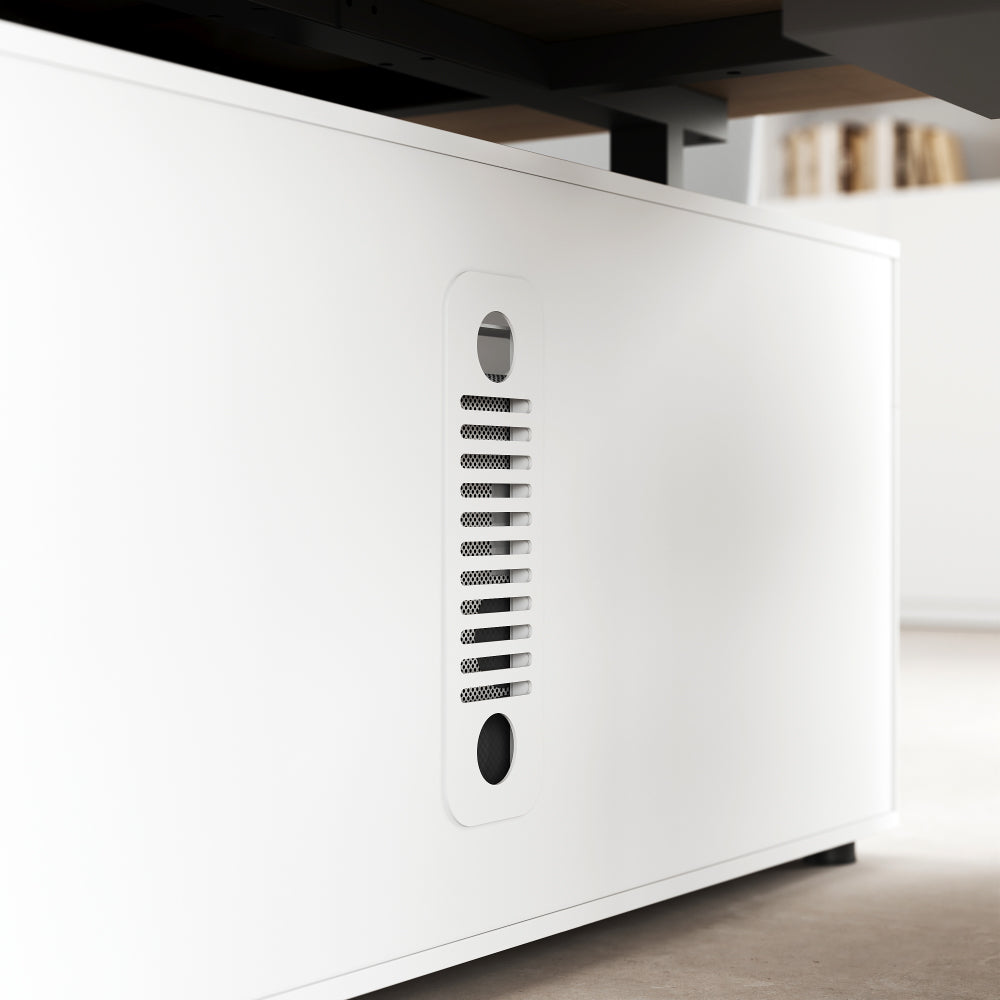 Modular Office Desk with Storage Cabinets