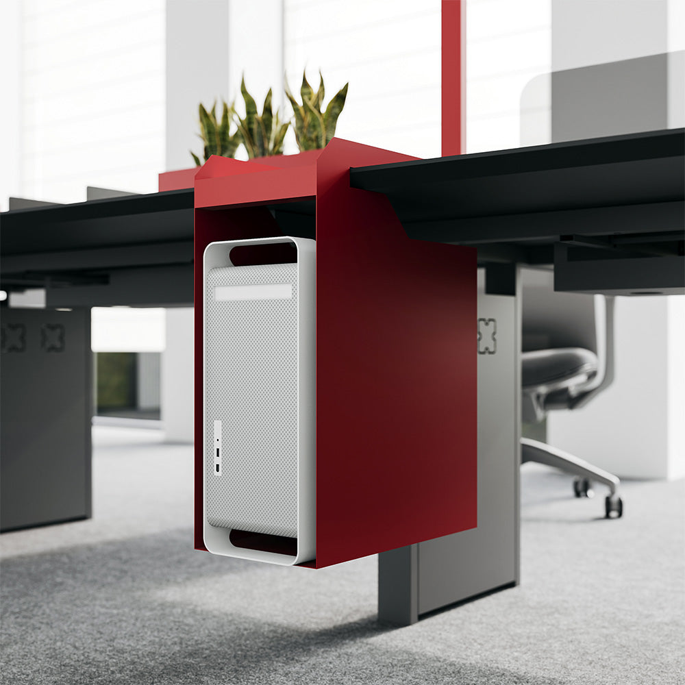 Dual Workstation Desk - Built-in Cable Management & Task Lighting