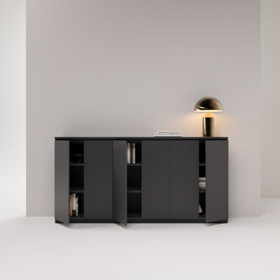 Executive Office Desk - Angular Minimalist Design with Spacious Worksurface