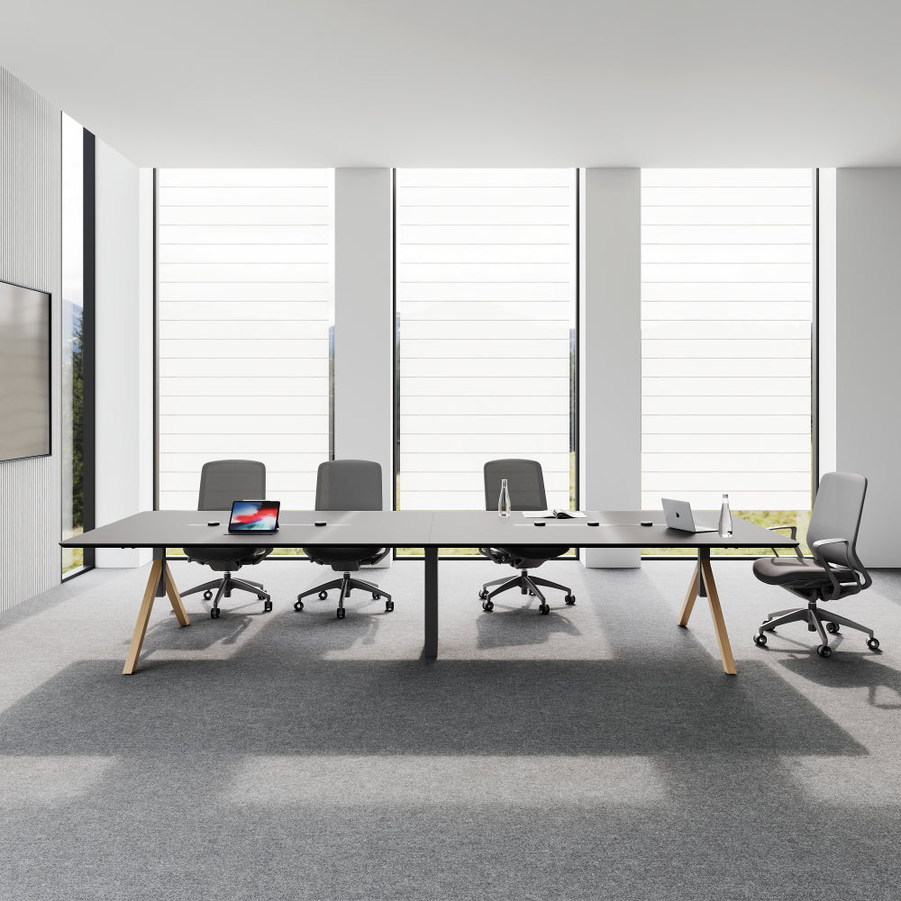 Large Executive Conference Table – Custom Modular Office Desk with Built-in Cable Management