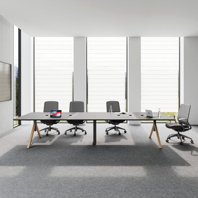 Large Executive Conference Table – Custom Modular Office Desk with Built-in Cable Management