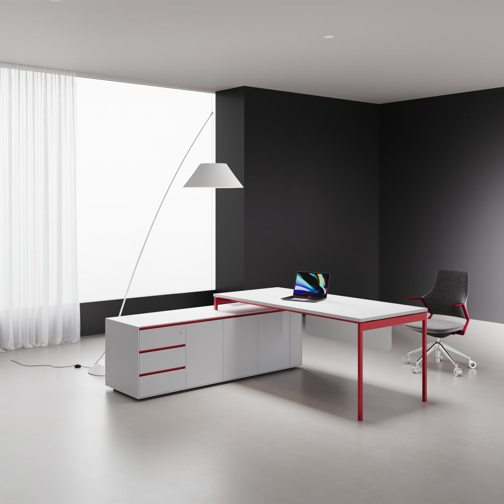 CEO Desk - Geometric Command Workstation for Corporate Spaces