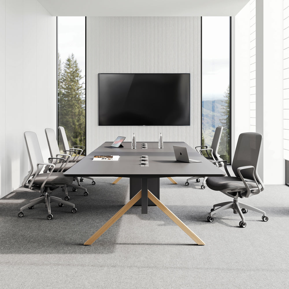 Large Executive Conference Table – Custom Modular Office Desk with Built-in Cable Management