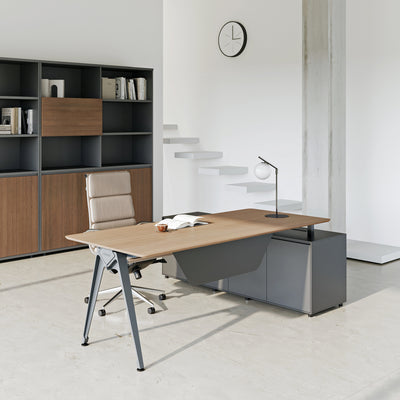 Traditional Executive Desk - Premium Wood Office Desk with Filing Storage
