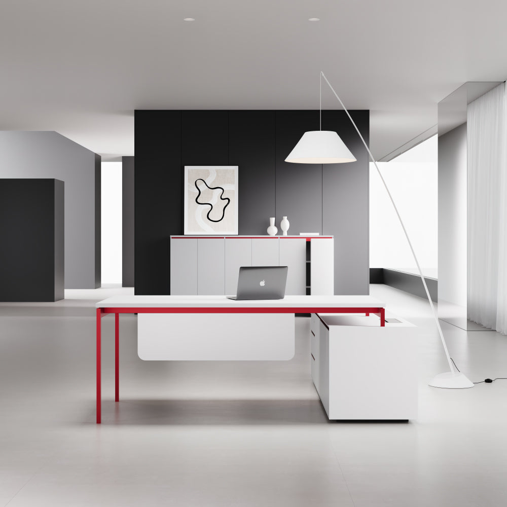 CEO Desk - Geometric Command Workstation for Corporate Spaces