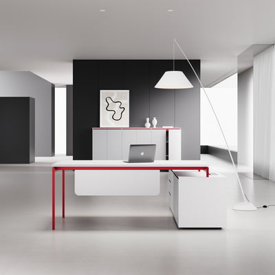 CEO Desk - Geometric Command Workstation for Corporate Spaces
