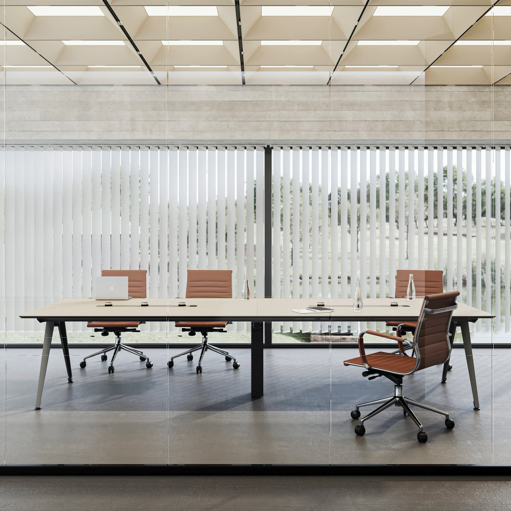Minimalist Conference Table - Custom Sizable Meeting Desk with Smart Storage