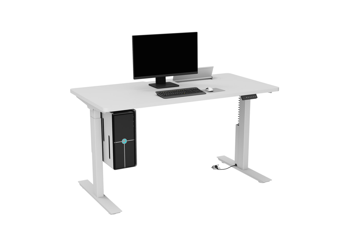 Modular and Extendable Modern Home Office Height Adjustable Electric Lifting Desk Wooden Standing Adjustable Table