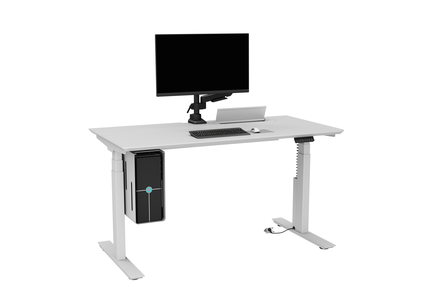 Modular and Extendable Modern Home Office Height Adjustable Electric Lifting Desk Wooden Standing Adjustable Table