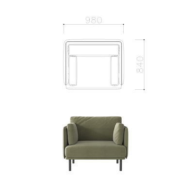 Meeting Booth Sofa Set - High-Back Privacy Pod for Office & Conference Rooms