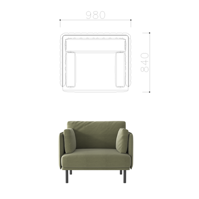 Meeting Booth Sofa Set - High-Back Privacy Pod for Office & Conference Rooms